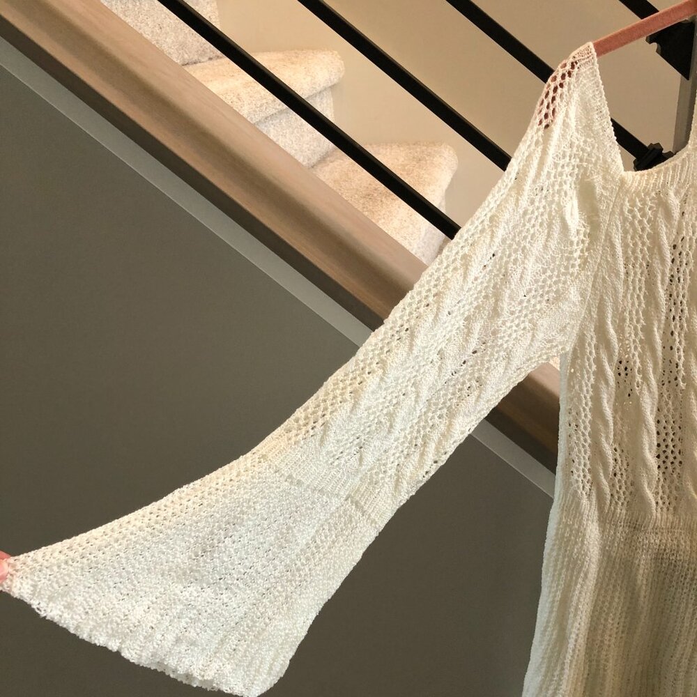 POL Cream Knit Cold Shoulder Tunic - NWOT - Picture 3 of 7